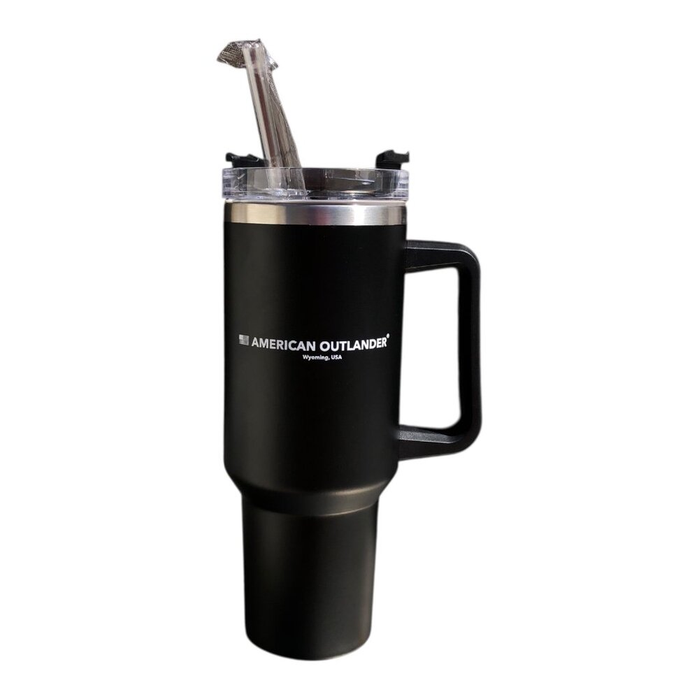 Black 'American Outlander' 40oz Insulated Tumbler